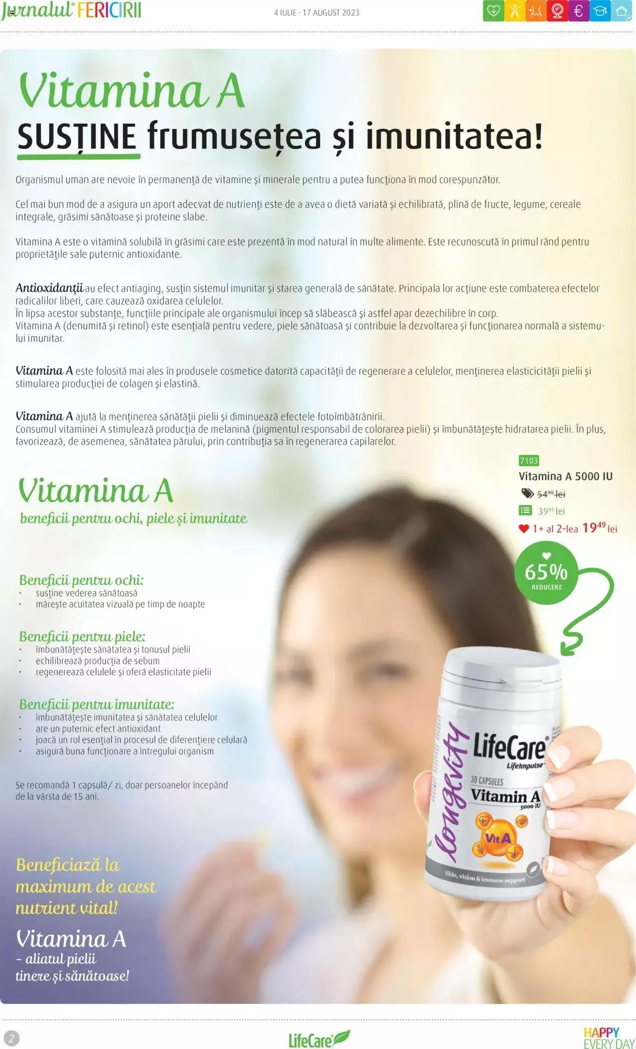 Catalog Life Care catalog - Jurnalul Fericirii Iulie/August de la 4 iulie până la 17 august 2023 - Revista Pagina 2
