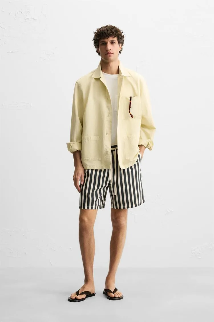 BERMUDE CU JACQUARD STRUCTURAT