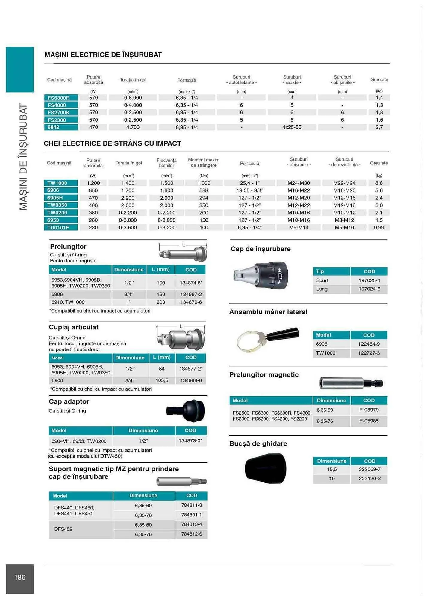 Catalog Makita catalog de la 1 ianuarie până la 31 decembrie 2023 - Revista Pagina 186