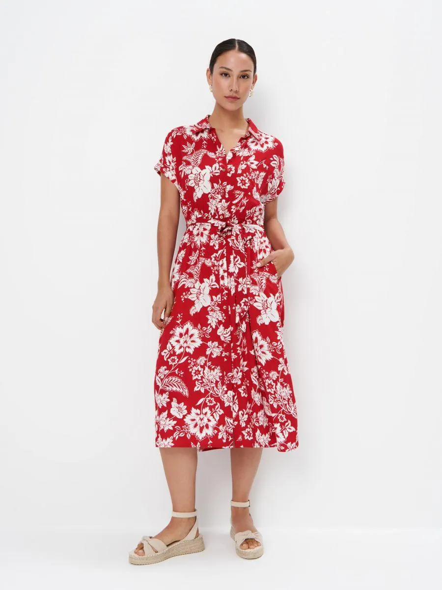 Rochie midi tip cămașă