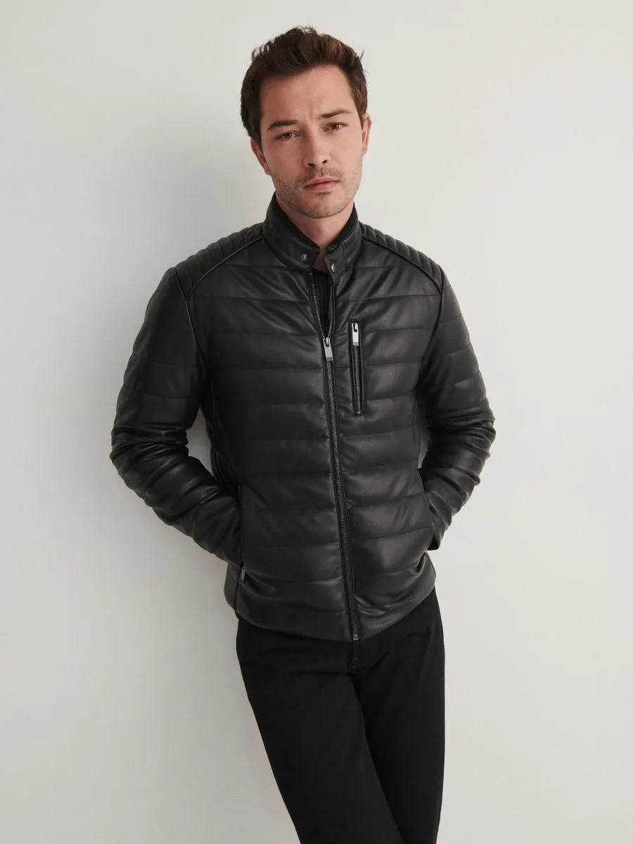 Geacă biker matlasată