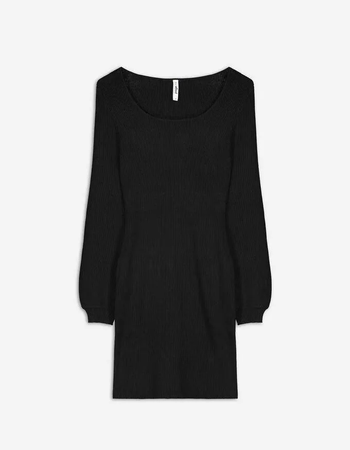 Kötött ruha - Puffos ujjú