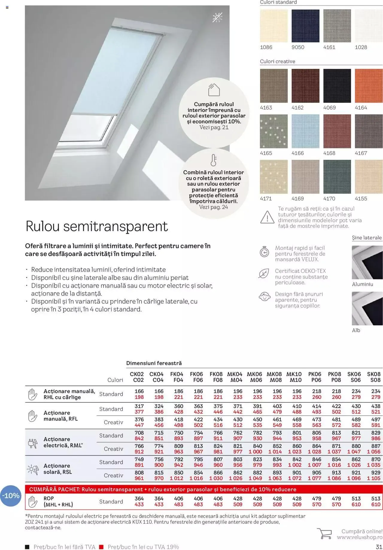 Catalog Velux catalog - Rulouri şi rolete 2023 de la 28 martie până la 31 decembrie 2023 - Revista Pagina 31