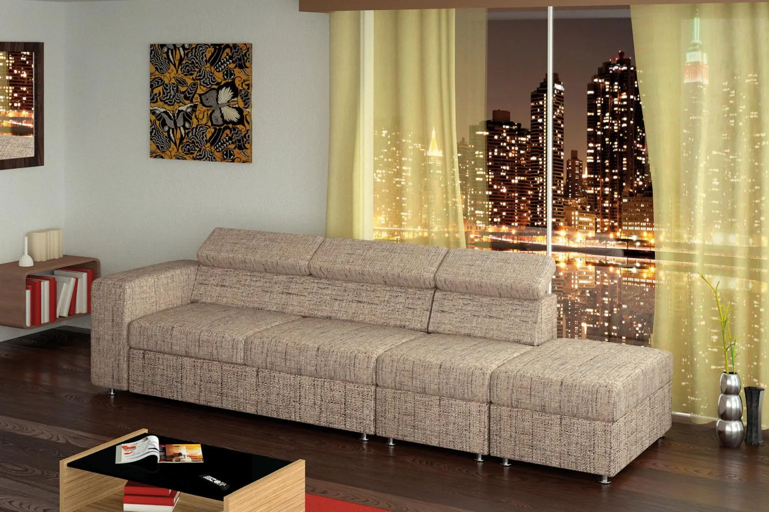 Canapea modulară L 302 cm