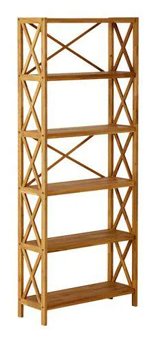 Libreria JANNERUP larga 6 ripiani rovere