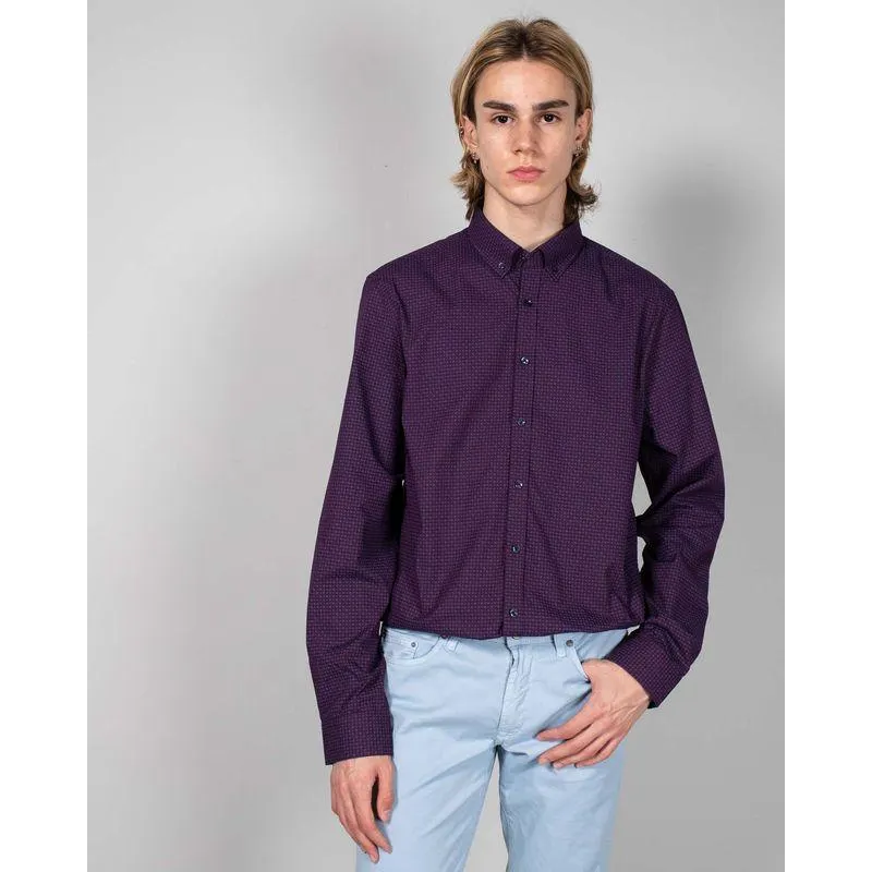 Camasa din bumbac cu imprimeu si maneca lunga 24KOSC8015