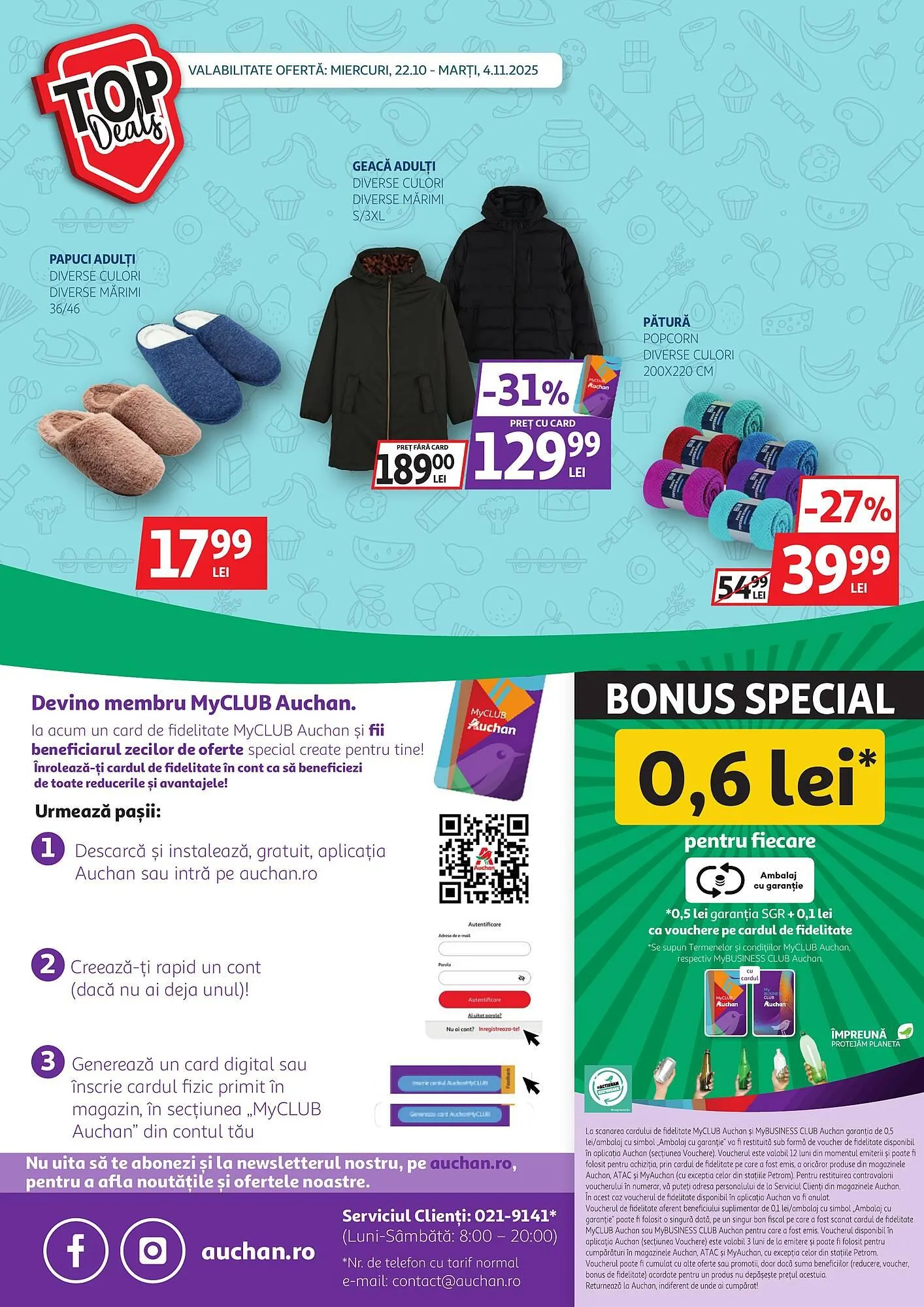 Catalog Catalog Auchan de la 22 octombrie până la 4 noiembrie 2025 - Revista Pagina 22