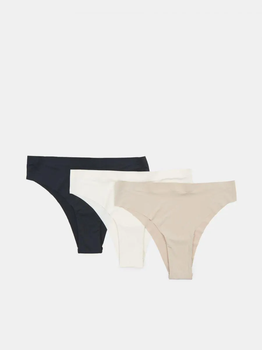 Set de 3 perechi de chiloți cu croială braziliană