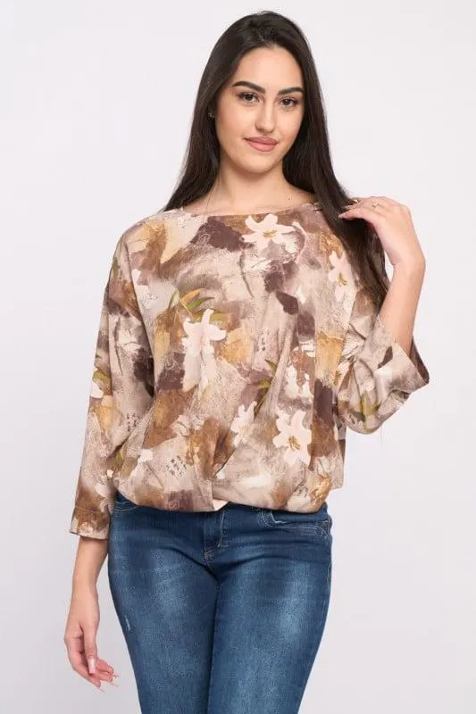 Timeout - Camasa cu maneca lunga de dama si model floral