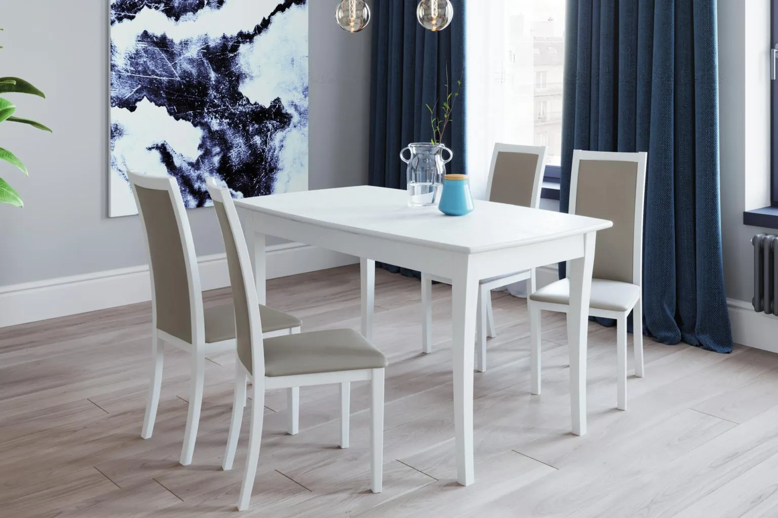 Pachet masă Arcade și 4 scaune Arcade