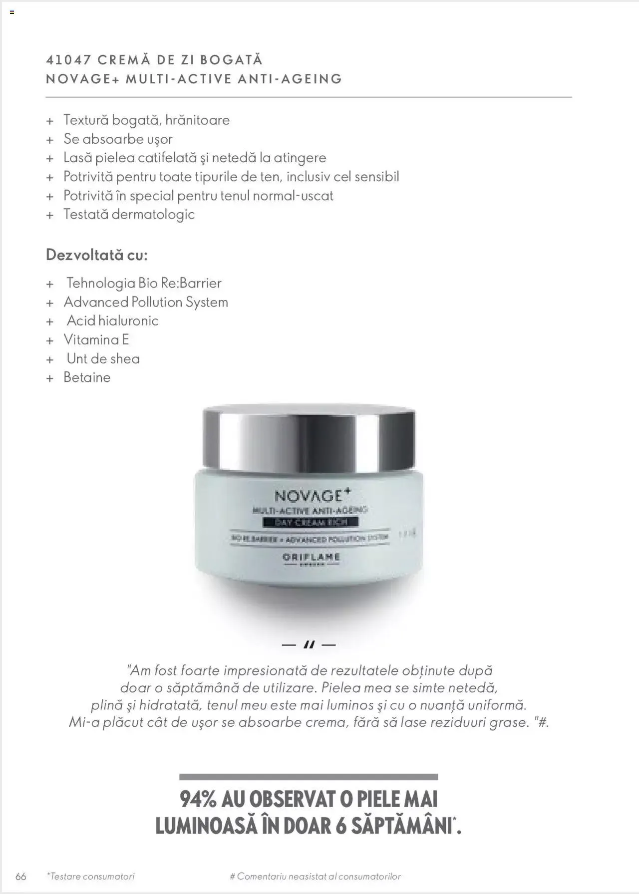 Catalog Oriflame catalog - Ghidul NOVAGE+ de la 1 martie până la 31 decembrie 2023 - Revista Pagina 66