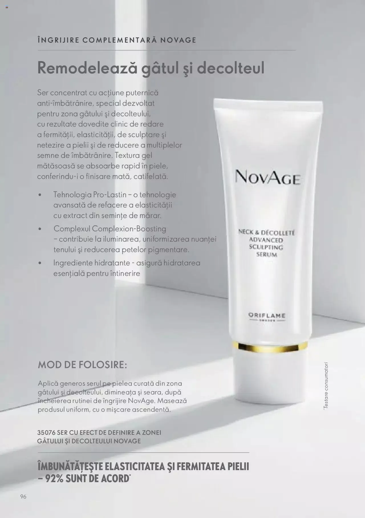 Catalog Oriflame catalog - Ghidul NOVAGE+ de la 1 martie până la 31 decembrie 2023 - Revista Pagina 96