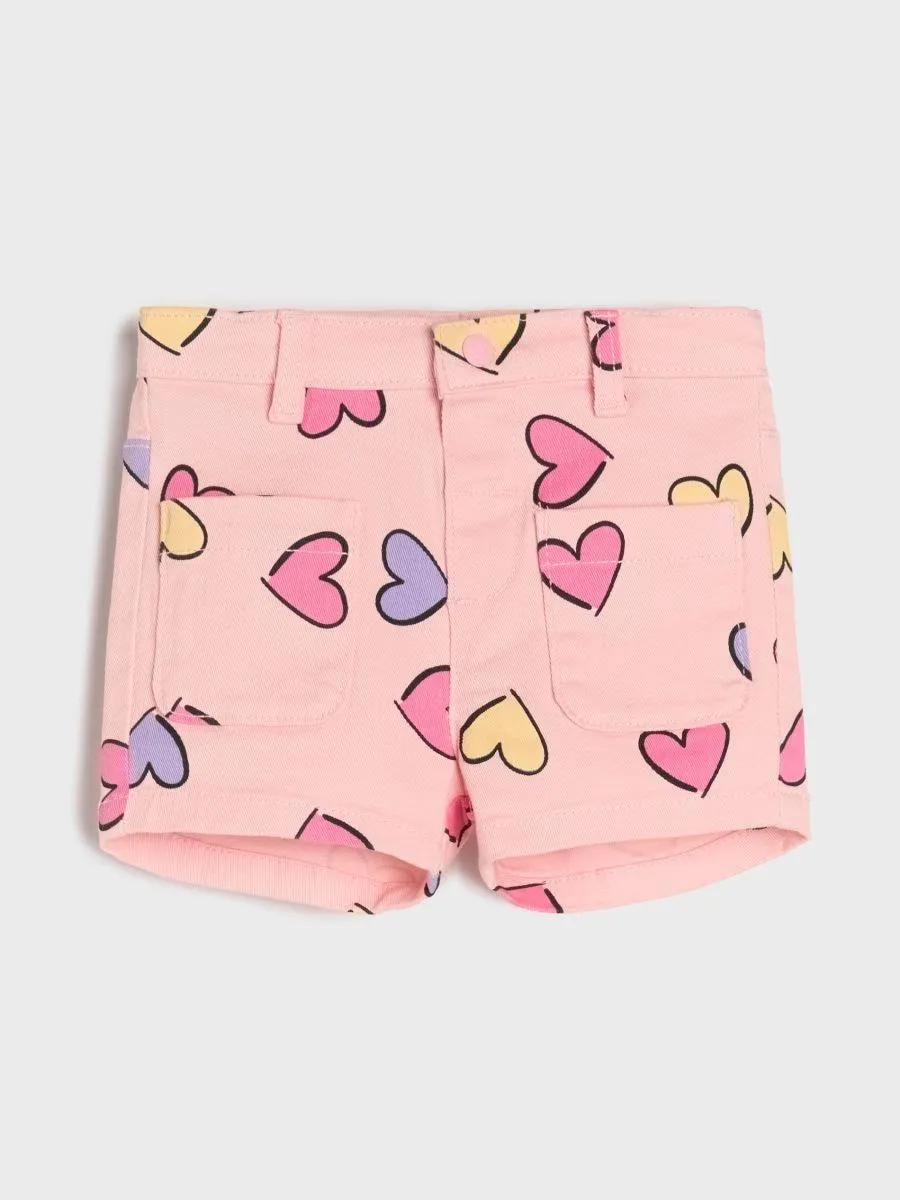Pantaloni scurți din blugi cu uzură