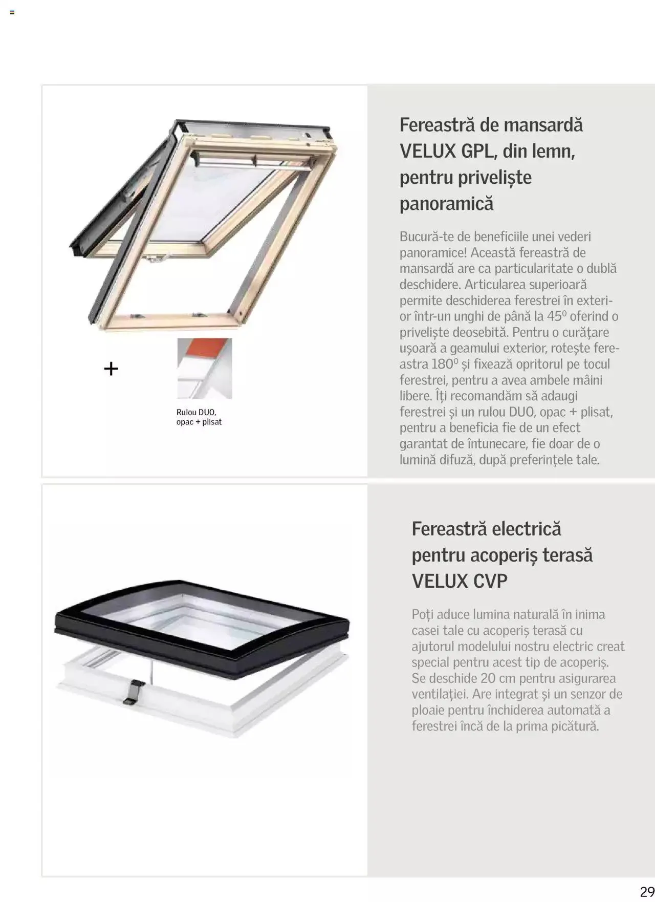 Catalog Velux catalog - Ghid pentru înlocuirea ferestrelor de mansardă de la 27 decembrie până la 31 decembrie 2024 - Revista Pagina 29