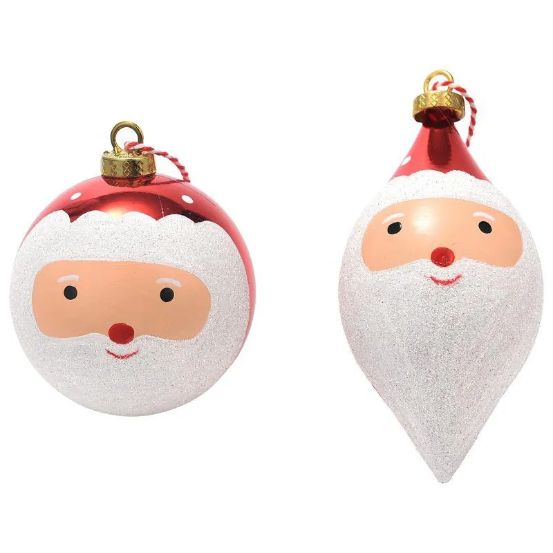 Glob pentru brad de Craciun Actuel, model Mos Craciun, plastic