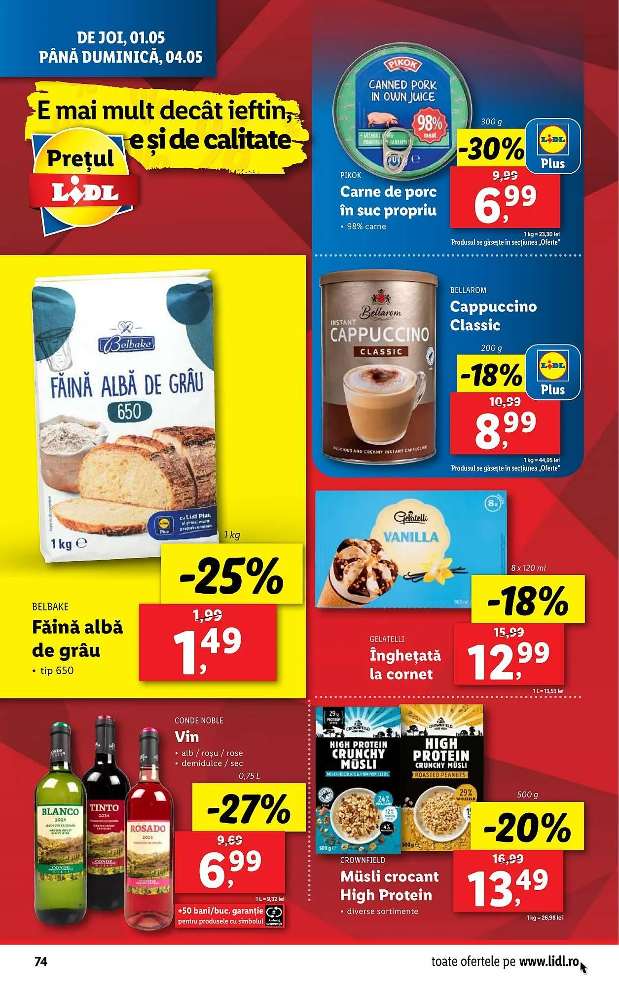 Catalog Catalog Lidl de la 22 aprilie până la 27 aprilie 2025 - Revista Pagina 74
