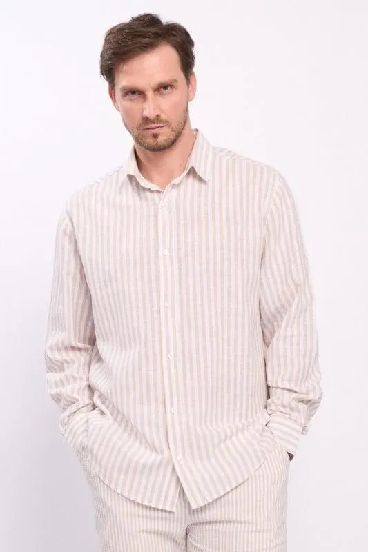 Manche Paris - Camasa barbat regular cu model in dungi