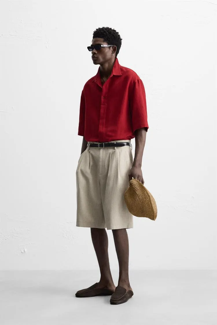 BERMUDE WIDE FIT CU PLIURI