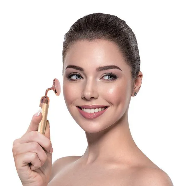 Aparat pentru Masaj cu Vibratii & Piatra Cuart Roz