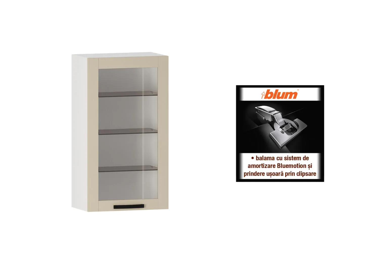 Suspendat cu vitrină L55/ H100 s&d