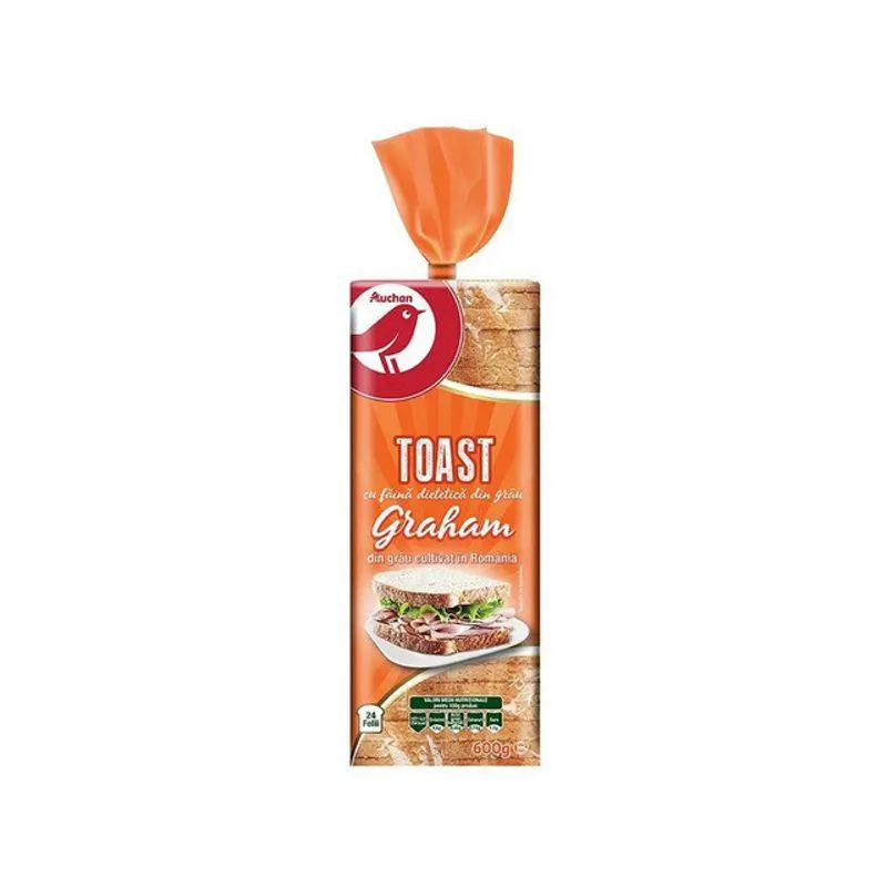 Paine toast cu graham Auchan, 600 g