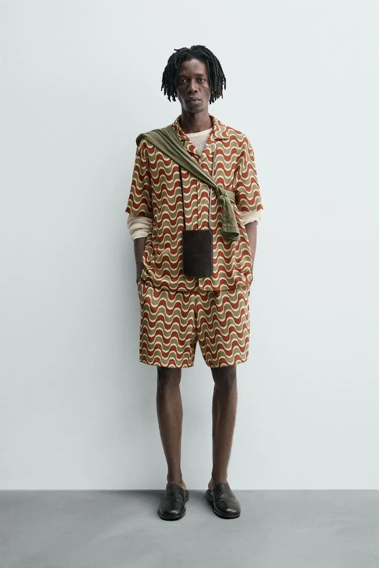 BERMUDE JACQUARD GEOMETRICE