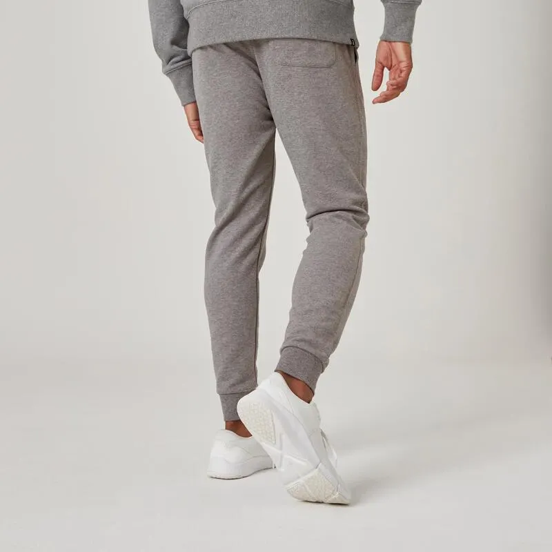 Pantalon de trening Slim 500 Fitness Gri Bărbați