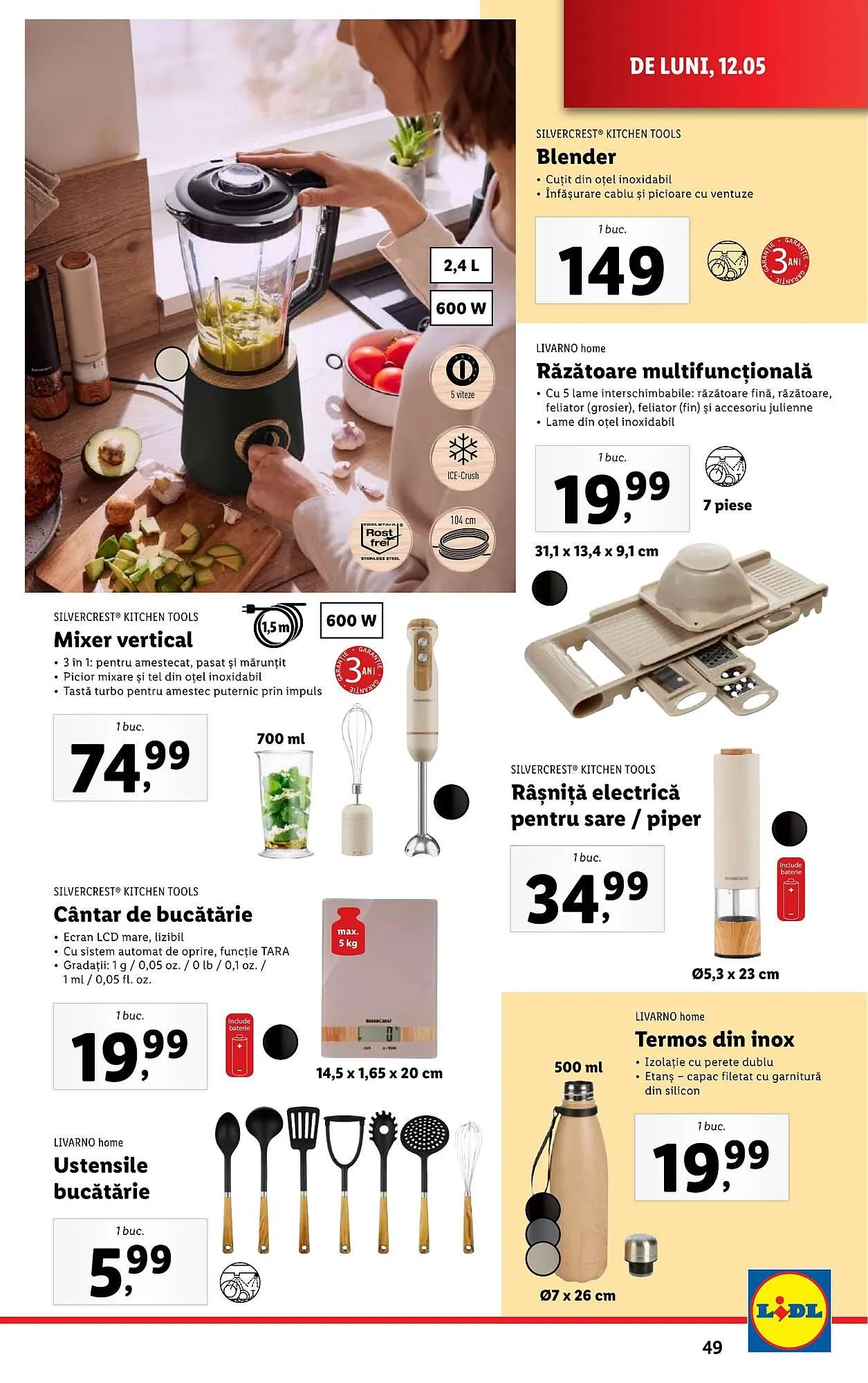 Catalog Catalog Lidl de la 12 mai până la 18 mai 2025 - Revista Pagina 49