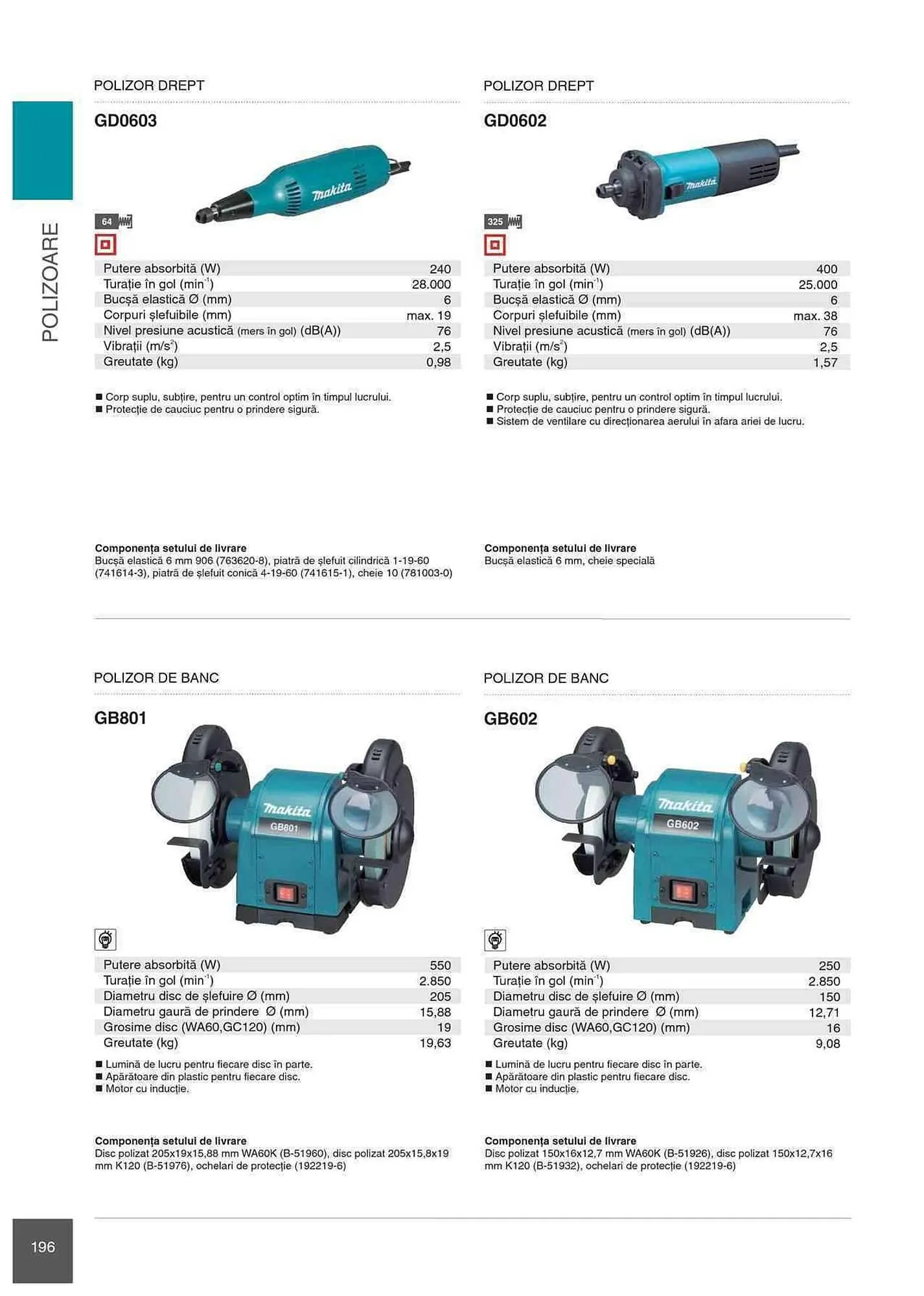 Catalog Makita catalog de la 1 ianuarie până la 31 decembrie 2023 - Revista Pagina 196