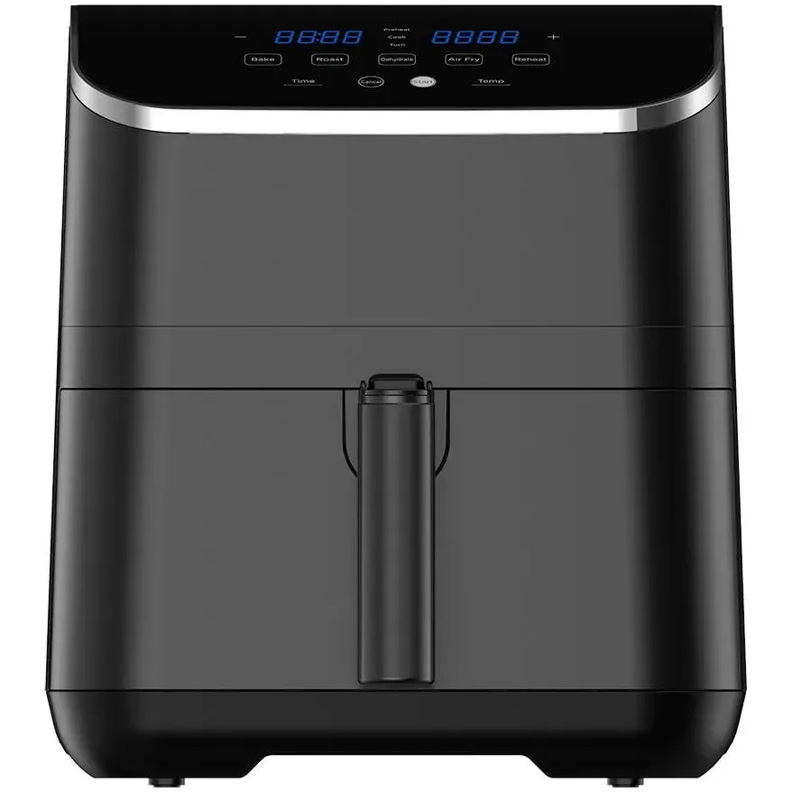 Friteuza cu aer cald Midea MF-CN55D2, 8 programe, 4.8 litri, 1700 W, Negru