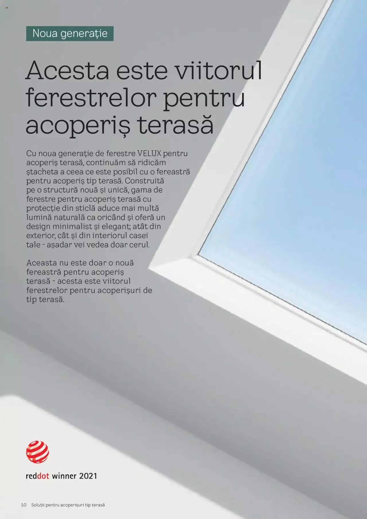 Catalog Velux catalog - Noua Generație De Ferestre Velux Pentru Acoperiș Terasă de la 1 septembrie până la 31 decembrie 2023 - Revista Pagina 10