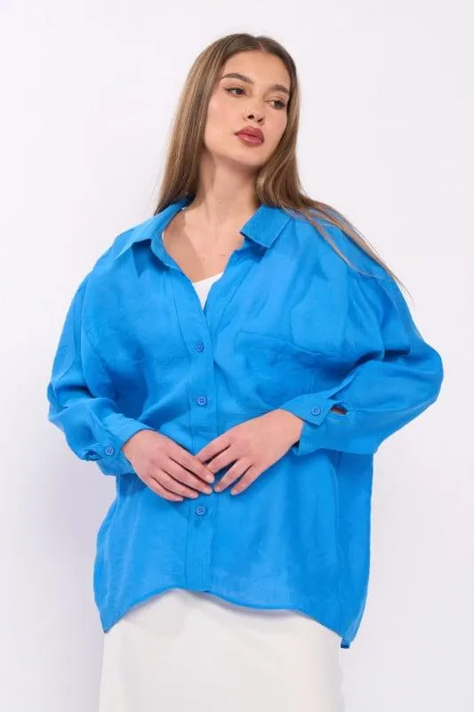 Manche Paris - Camasa dama de culoare uniforma cu buzunar