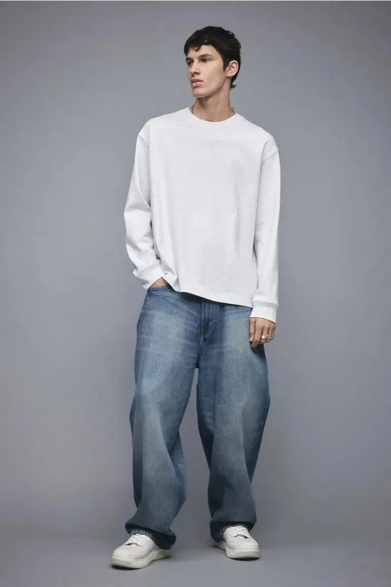 Bluză din jerseu de bumbac Loose Fit