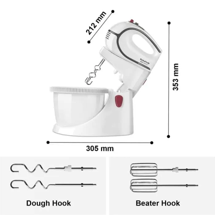 Mixer cu bol Taurus Giro Complet,500W, bol rotativ 2,5l