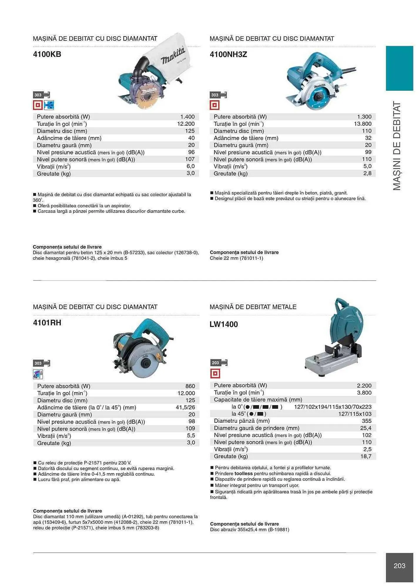 Catalog Makita catalog de la 1 ianuarie până la 31 decembrie 2023 - Revista Pagina 203
