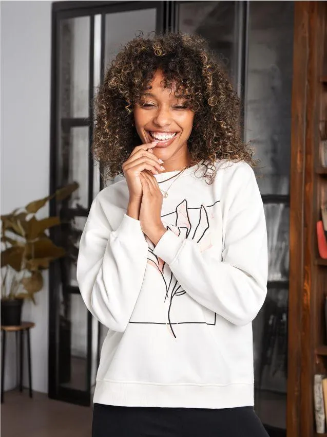 Bluză sport cu broderie