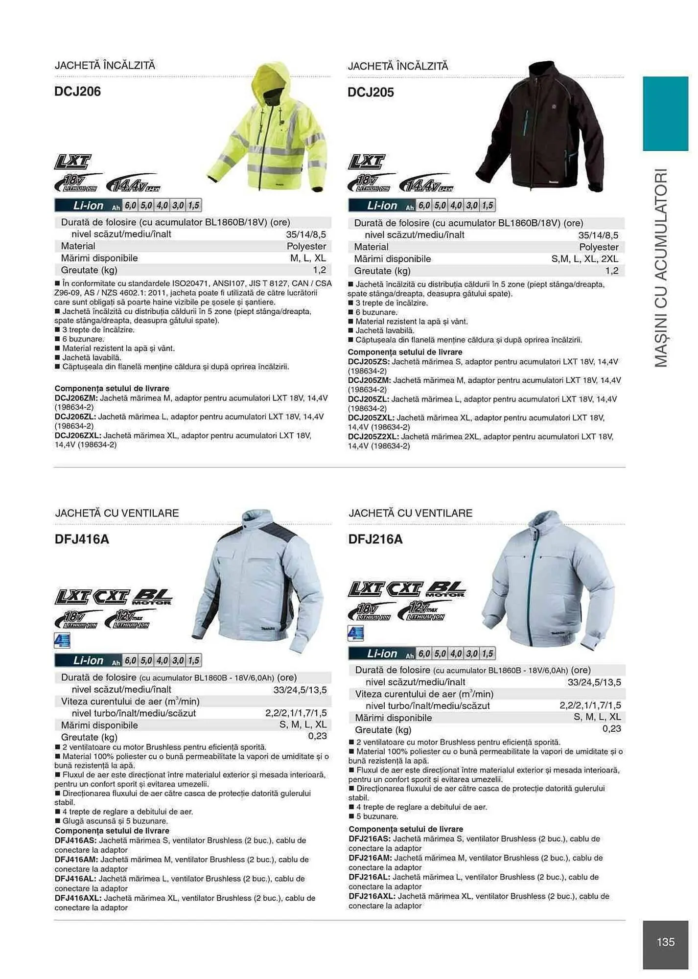 Catalog Makita catalog de la 1 ianuarie până la 31 decembrie 2023 - Revista Pagina 135