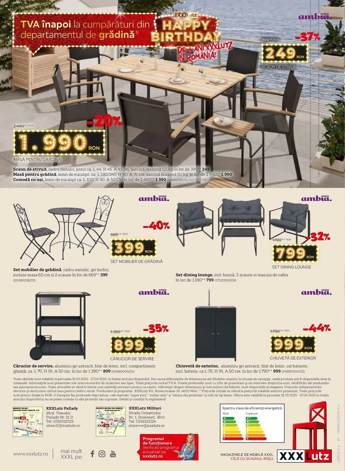 Catalog Catalog XXXLutz de la 31 martie până la 27 aprilie 2025 - Revista Pagina 16