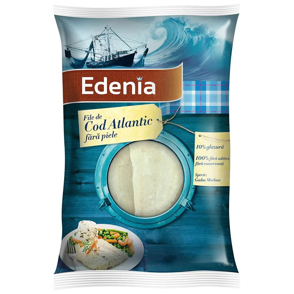 Edenia | File de cod Atlantic fara piele 600g