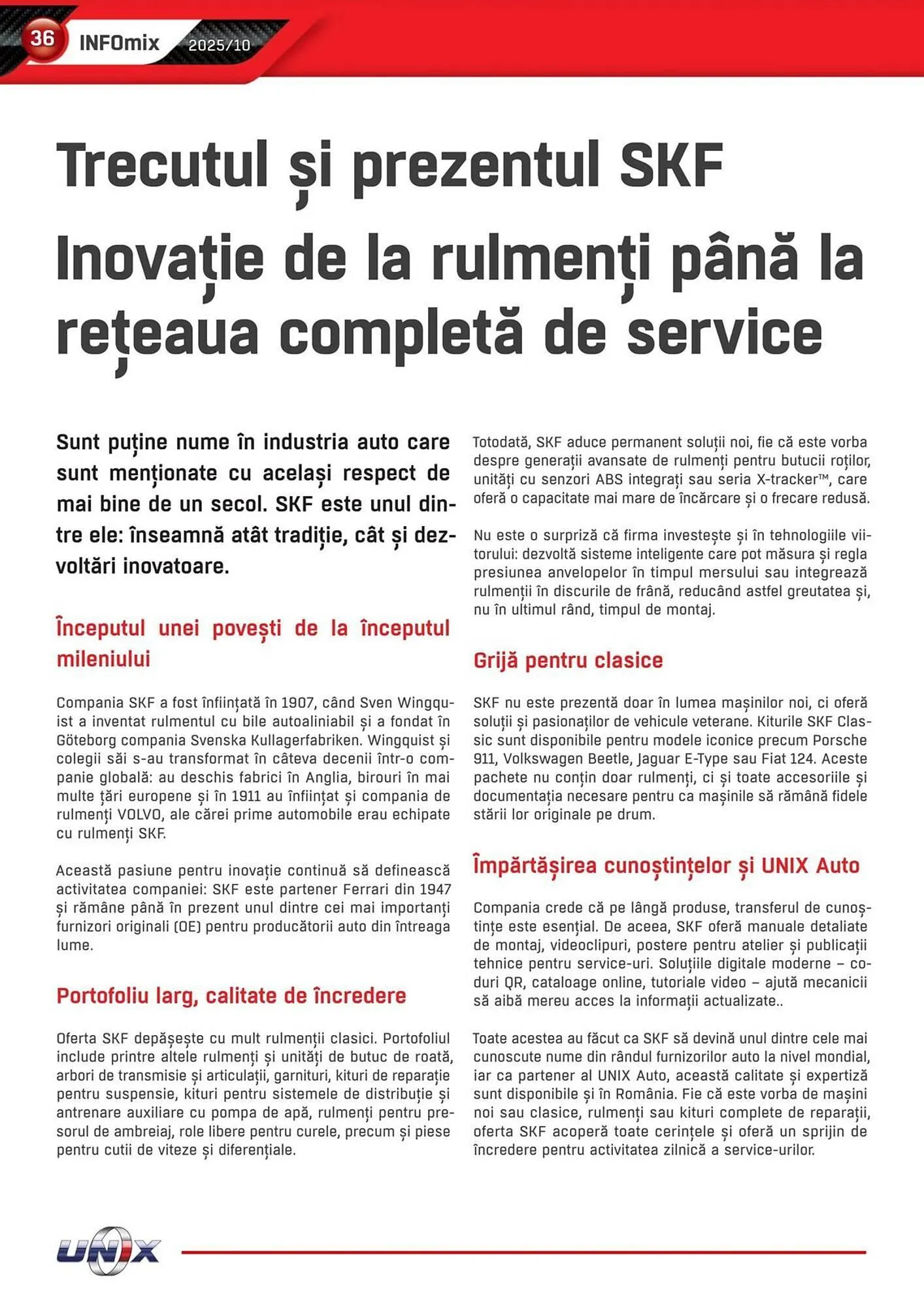 Catalog Catalog UNIX Auto de la 1 octombrie până la 31 octombrie 2025 - Revista Pagina 36