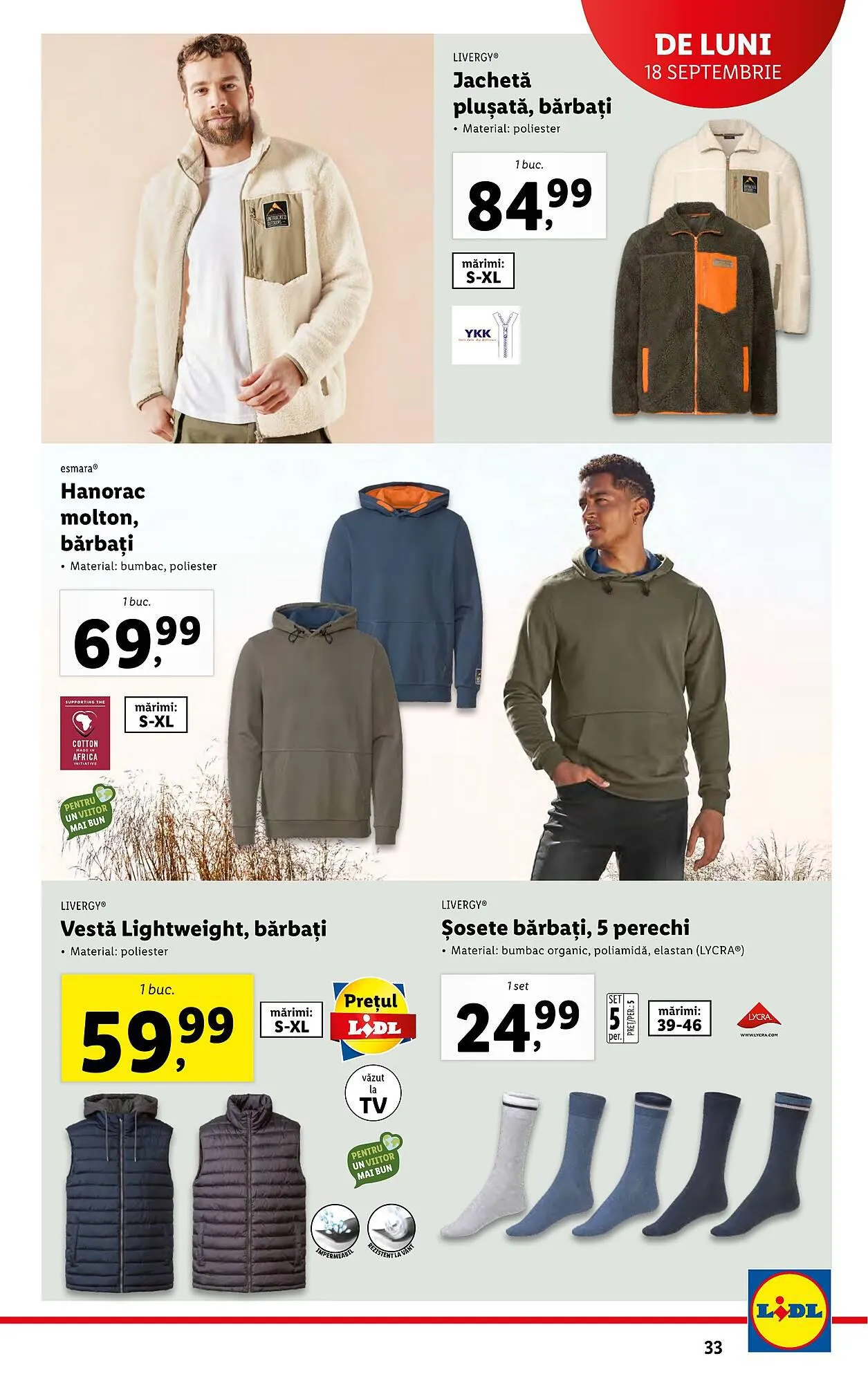 Catalog Lidl catalog de la 18 septembrie până la 24 septembrie 2023 - Revista Pagina 33