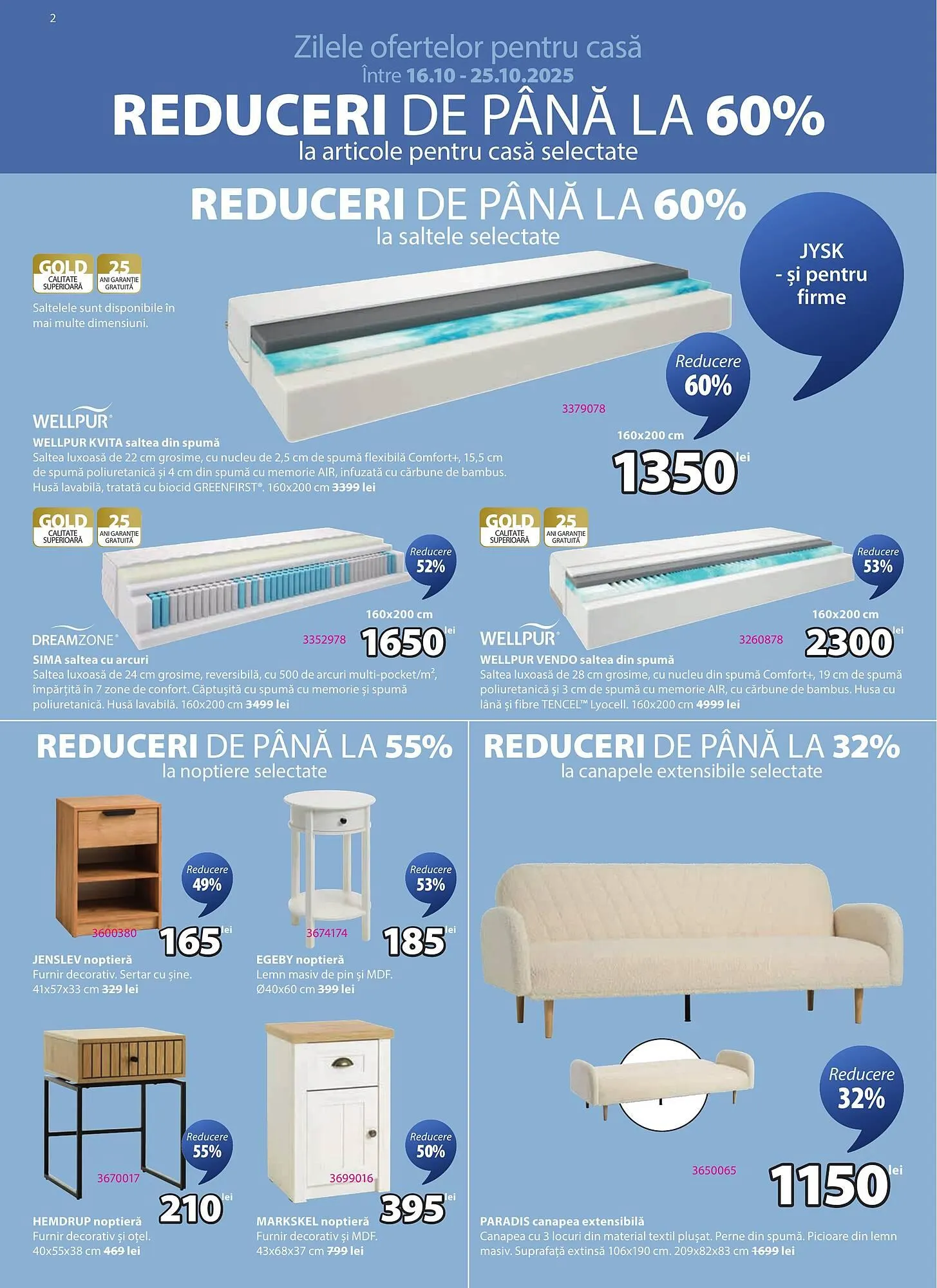 Catalog Catalog JYSK de la 16 octombrie până la 25 octombrie 2025 - Revista Pagina 2