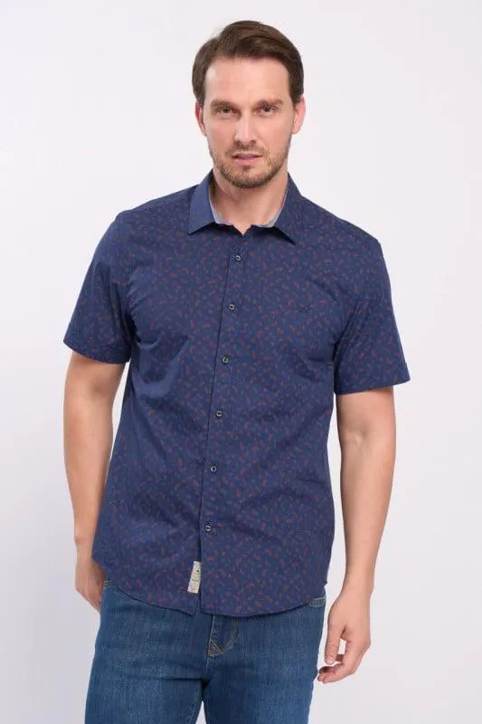 Timeout - Camasa barbat regular cu maneca scurta cu model