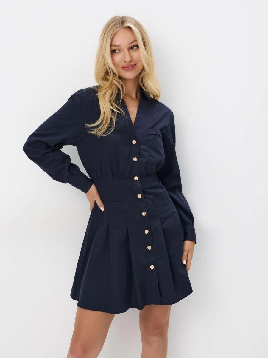 Rochie mini tip cămașă