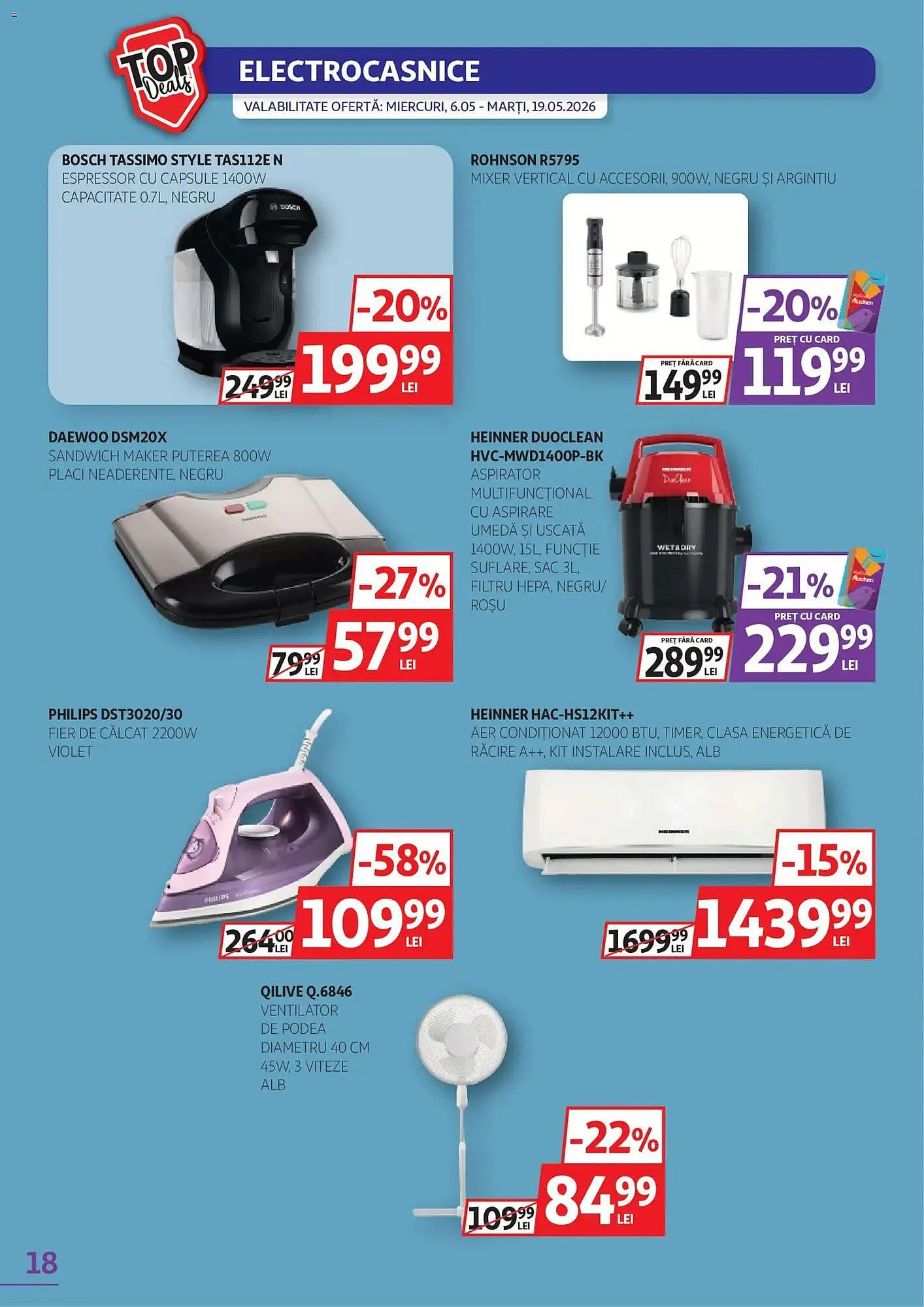 Catalog Catalog Auchan de la 6 mai până la 19 mai 2026 - Revista Pagina 18