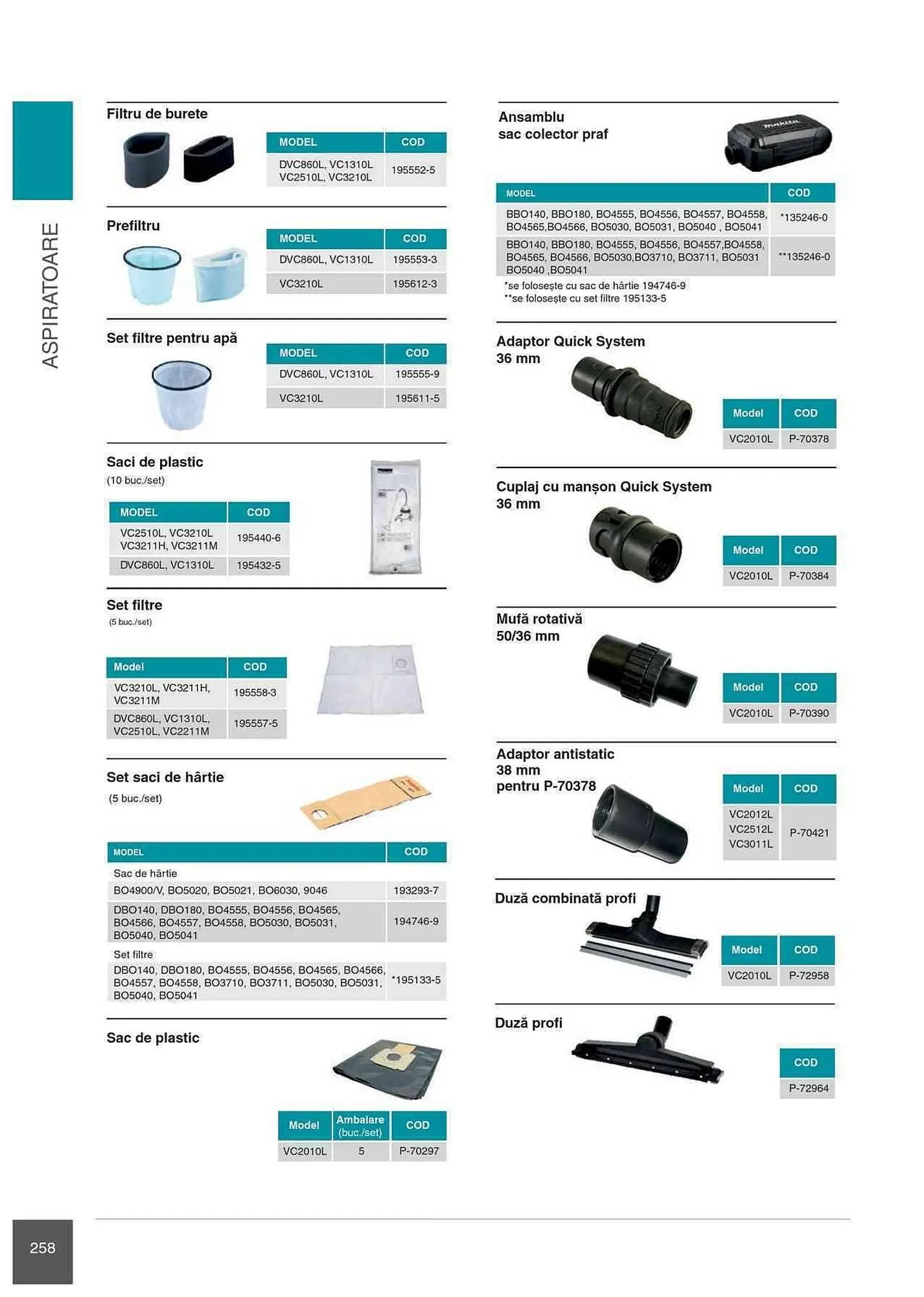 Catalog Makita catalog de la 1 ianuarie până la 31 decembrie 2023 - Revista Pagina 258