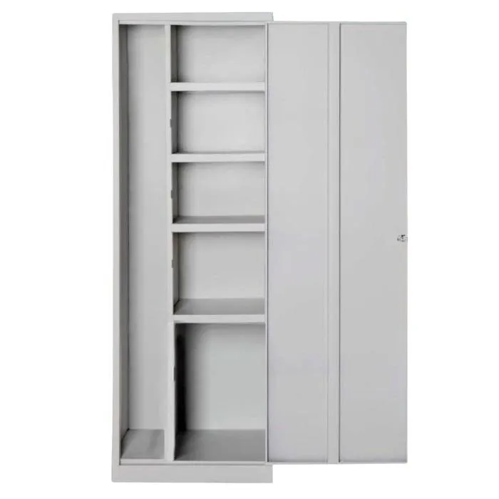 Fiset metalic, 17606S/KIT, tabla, gri deschis, 1 usa, 57 x 38 x 176 cm