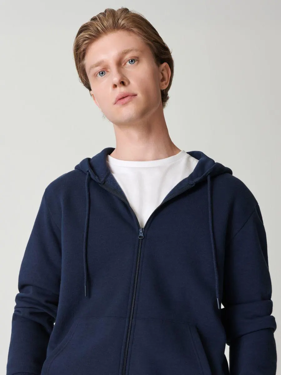 Hanorac basic cu fermoar