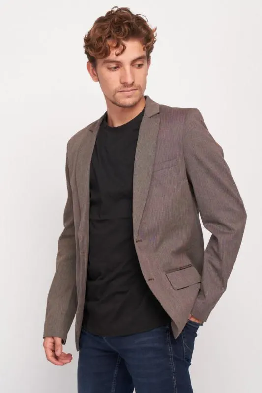 Timeout - Sacou barbat de culoare uniforma cu buzunare