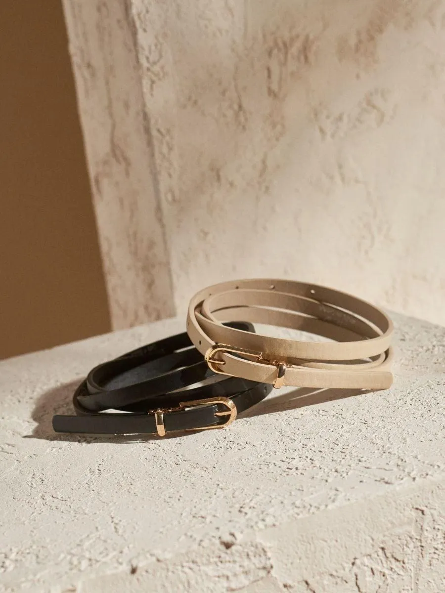 Curele cu catarame aurii 2 pack